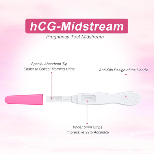 Pregnancy test strip magnified