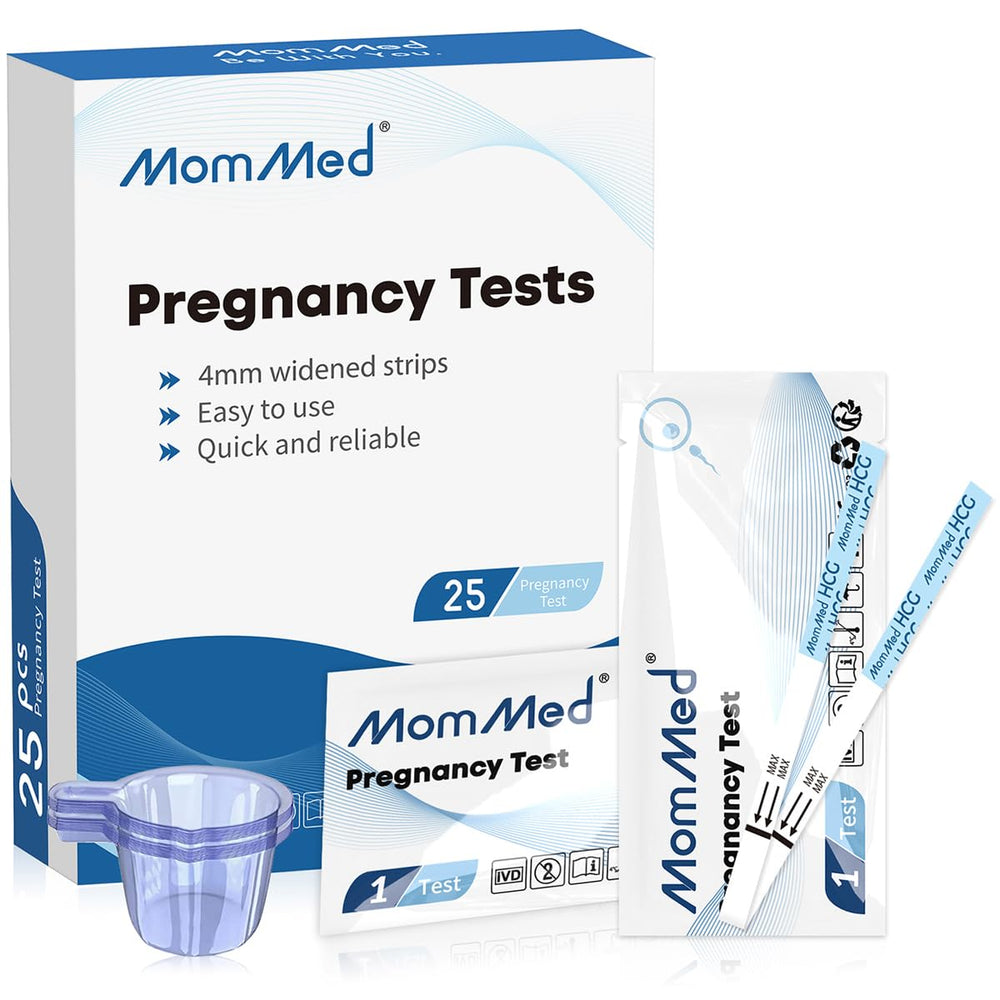 MomMed pregnancy test strips – 25-count package for home use
