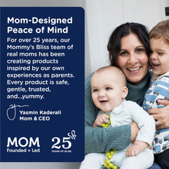Mommy's Bliss gummies with 1 mg melatonin and low sugar per piece