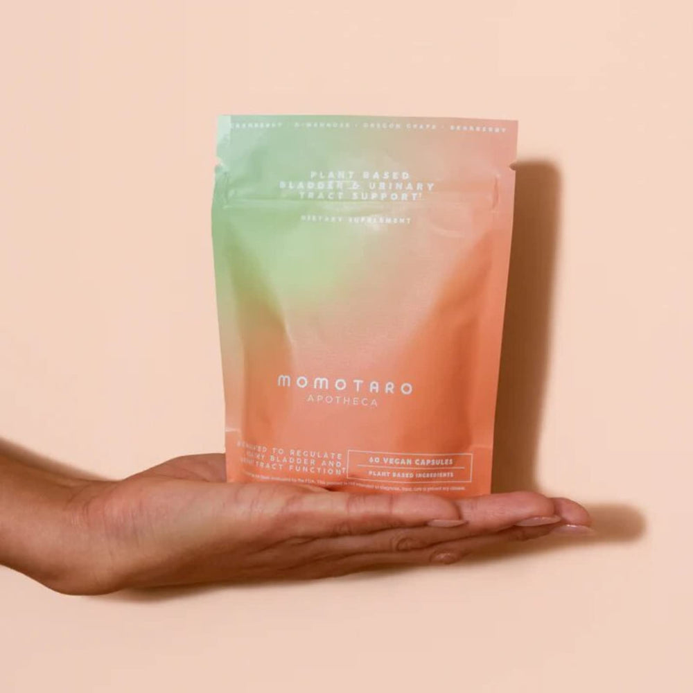 Vegan label on MOMOTARO APOTHECA packaging