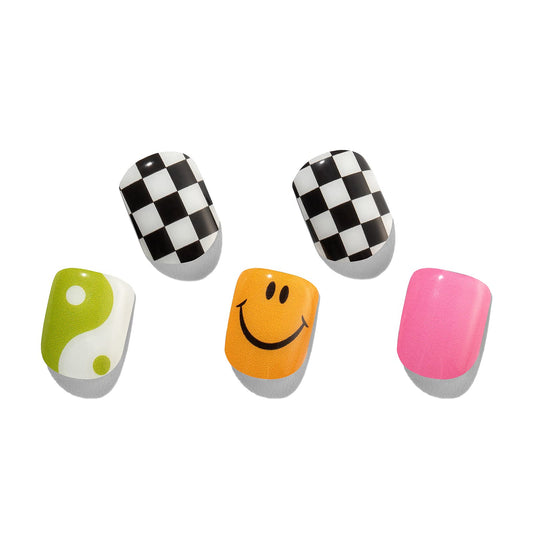 MOMSON semi cured gel nail wraps Rainbow Unicorn design for durable color.