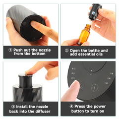 Moncer diffuser displaying timer settings for personalized sessions