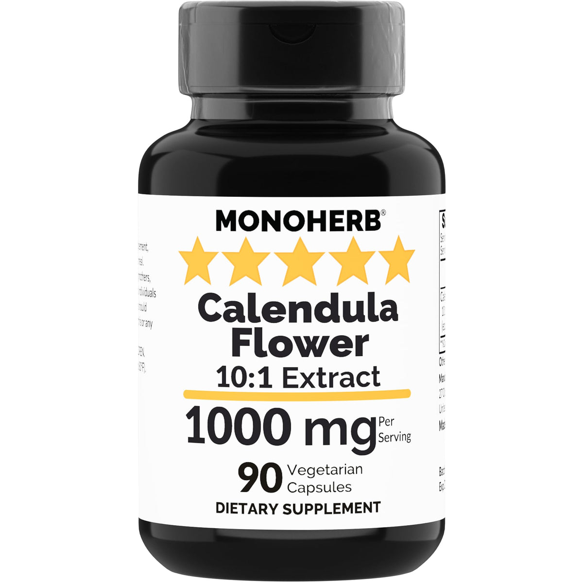 MONOHERB Calendula Extract 1000 mg vegetarian capsules bottle