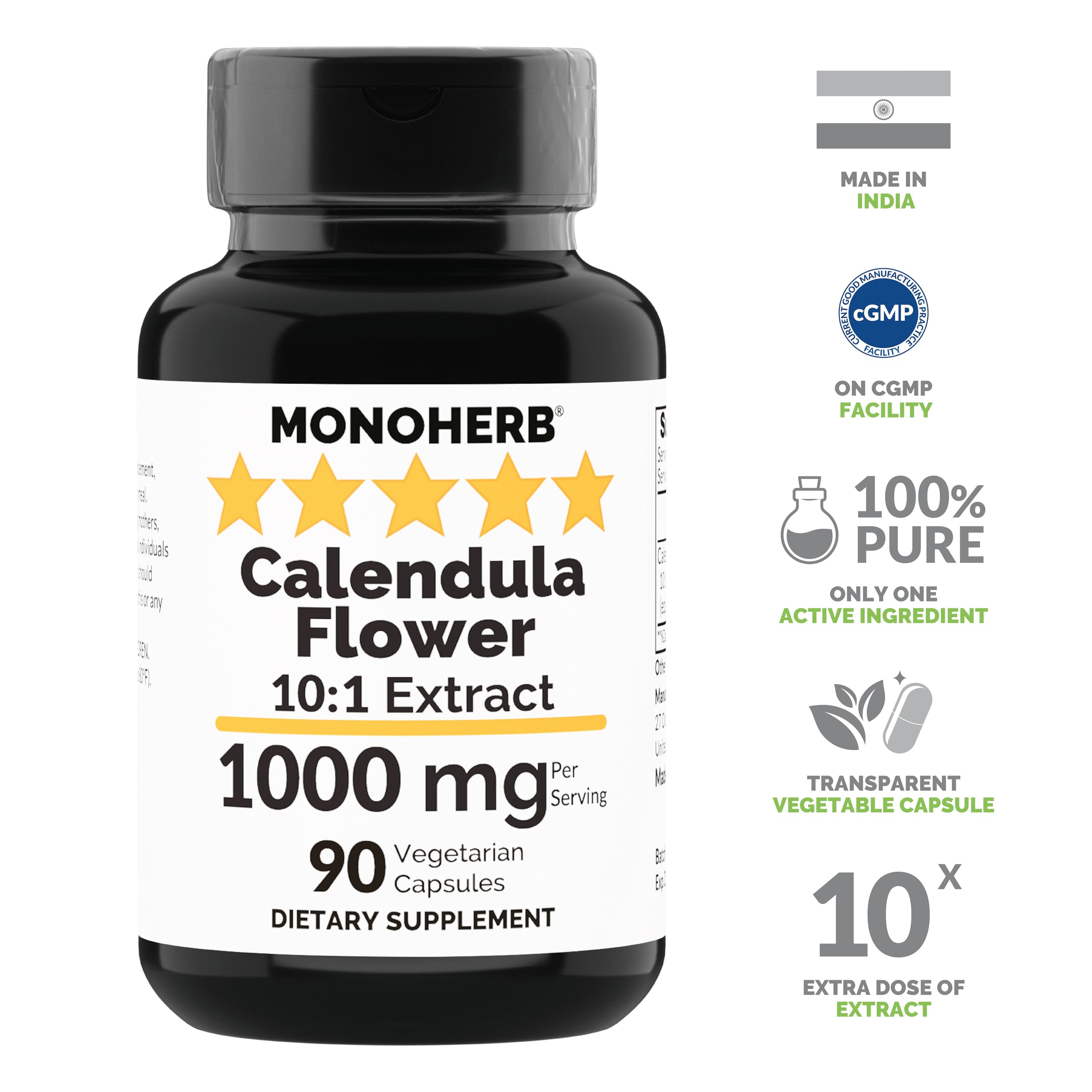 MONOHERB Calendula extract bottle with label