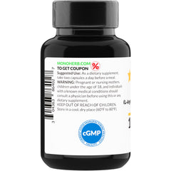 Serving size 1000 mg AAKG per capsule in transparent vegetable capsules