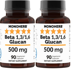 MONOHERB Beta Glucan 500 mg per Capsule bottle front