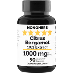 MONOHERB Citrus Bergamot Extract 1000 mg bottle with label