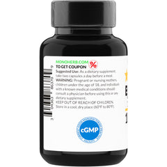 Back panel of MONOHERB Eyebright Extract 1000 mg bottle showing dosage