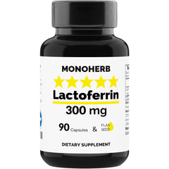 MONOHERB Lactoferrin 300 mg bottle label