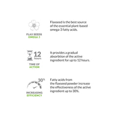 Flaxseed powder ingredient illustration