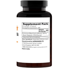 MONOHERB Punarvana Extract 500 mg capsules close-up