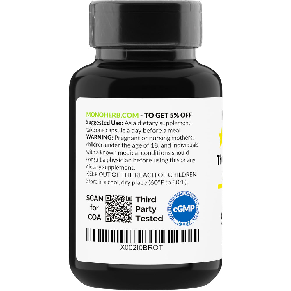 Made in USA MONOHERB Thunder God Vine 300mg vegan capsules