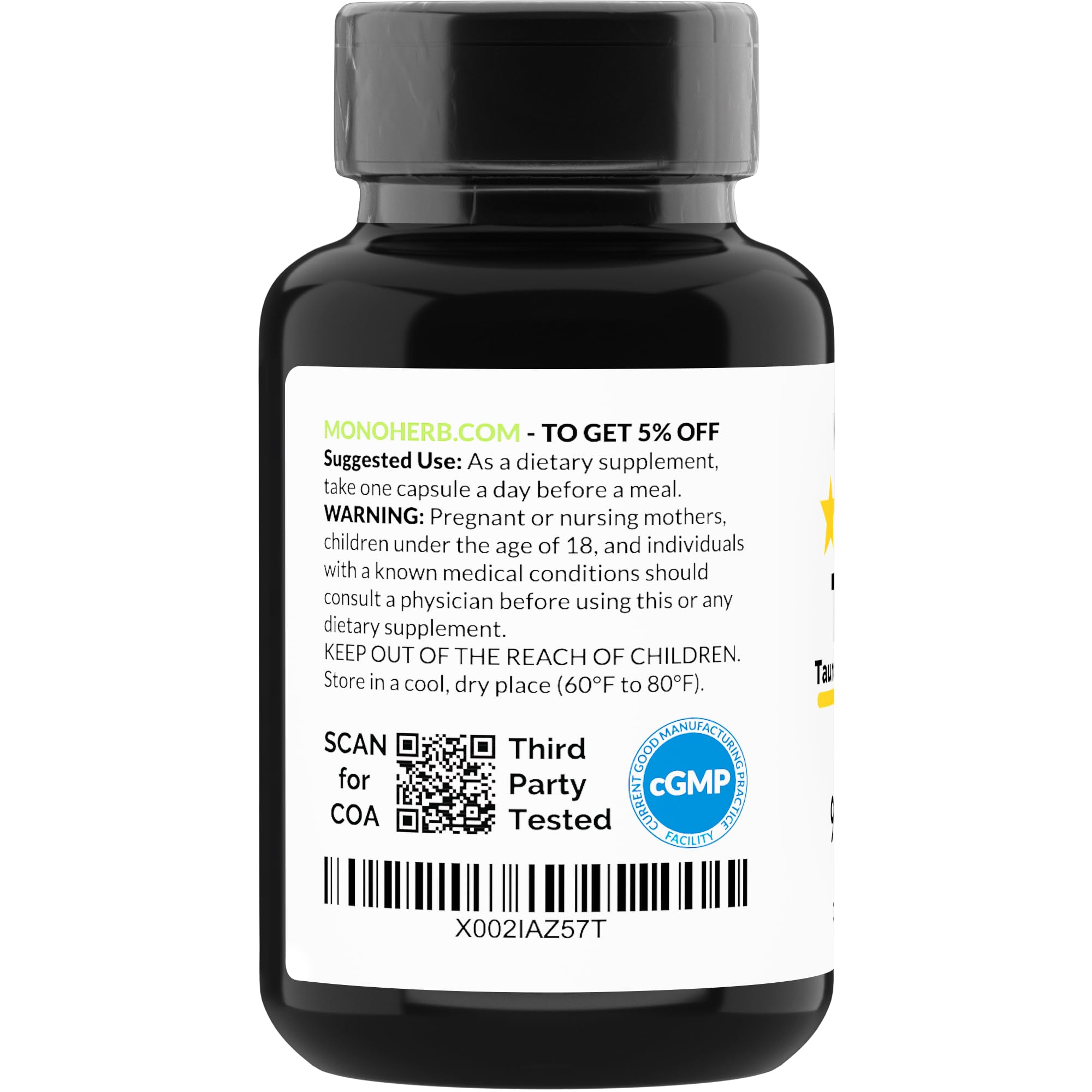 MONOHERB TUDCA bottle on a clean surface