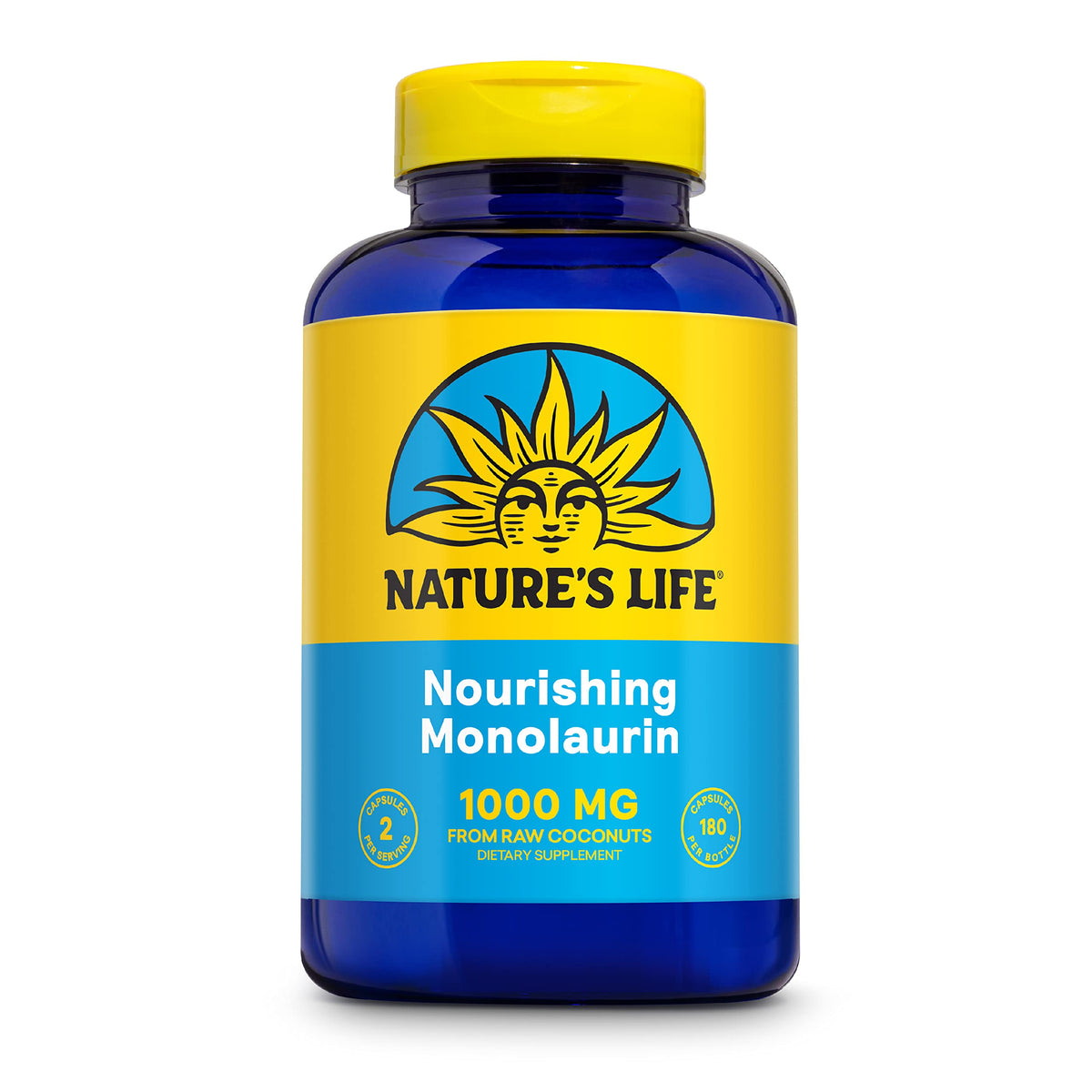 Nature's Life Monolaurin 1000 mg label