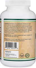 Serving information showing 210 capsules for 100+ day supply