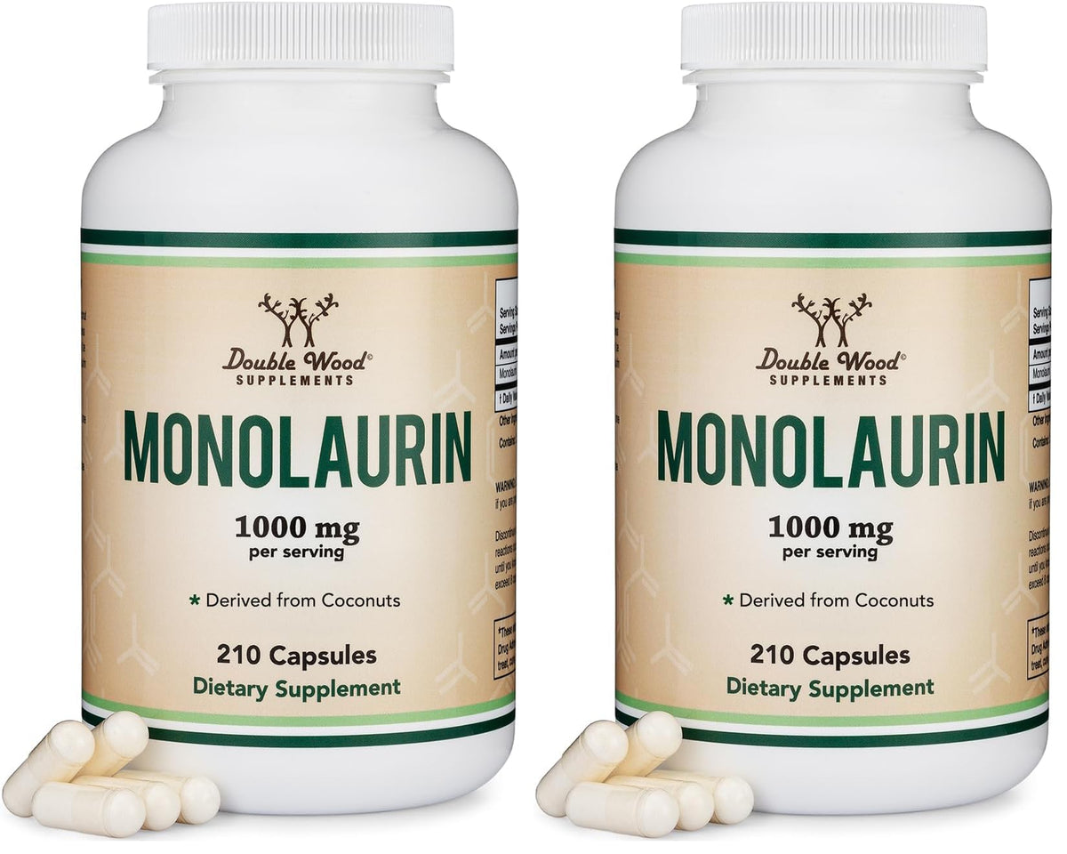 Monolaurin Immune Support 1000 mg per serving, 210 capsules per bottle, 2 pack
