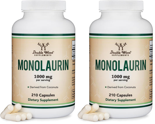 Monolaurin Immune Support 1000 mg per serving, 210 capsules per bottle, 2 pack