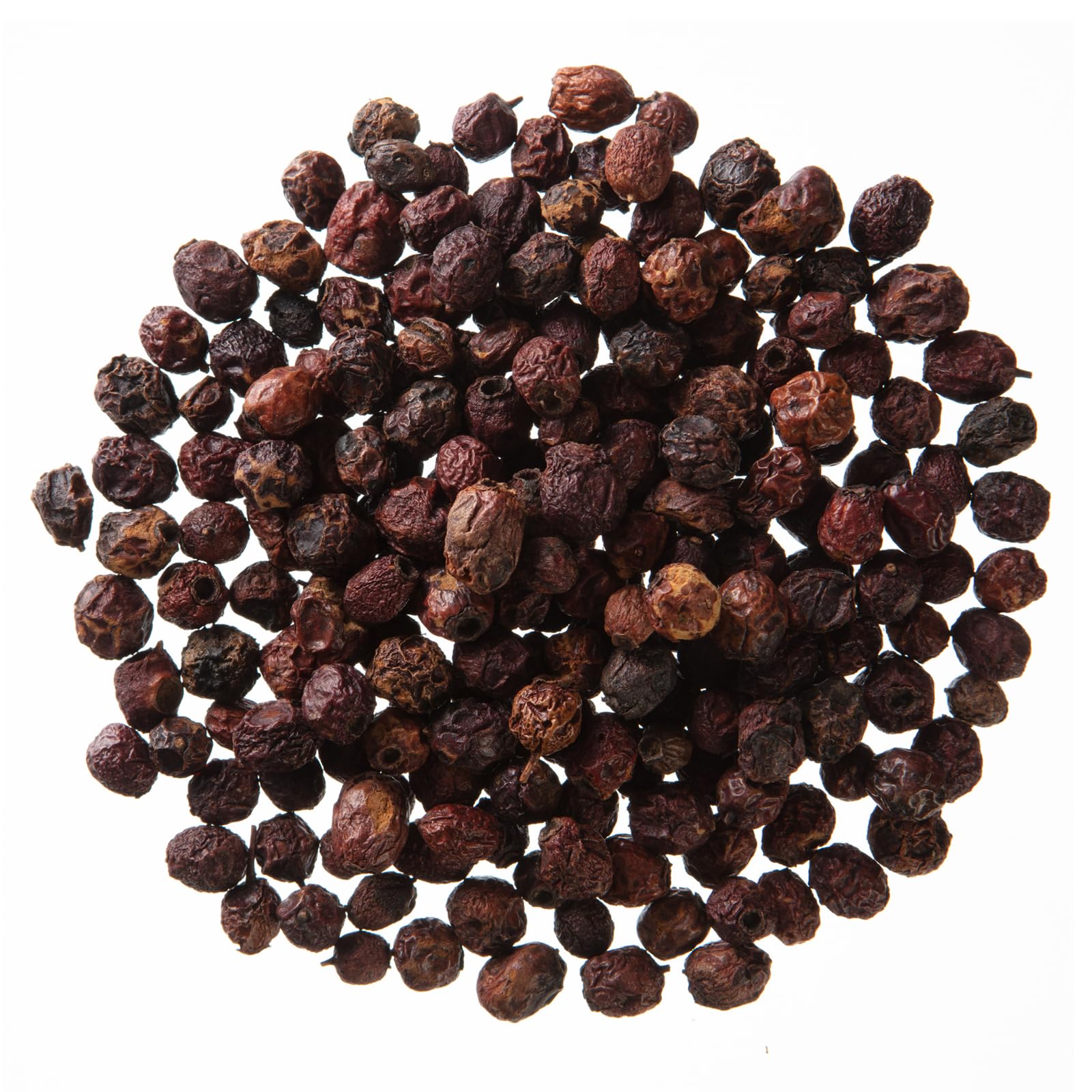 Close-up of dried hawthorn berries for teas and jams