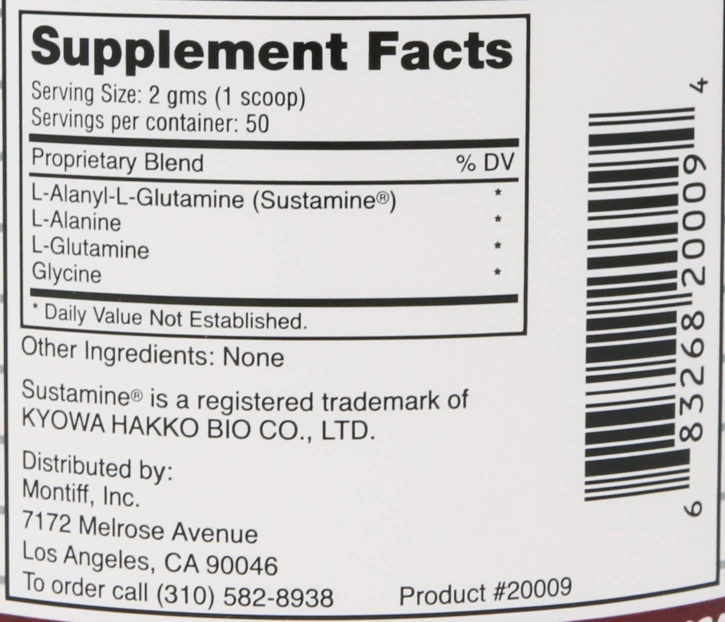 Close-up of Montiff Amino Starter powder and scoop