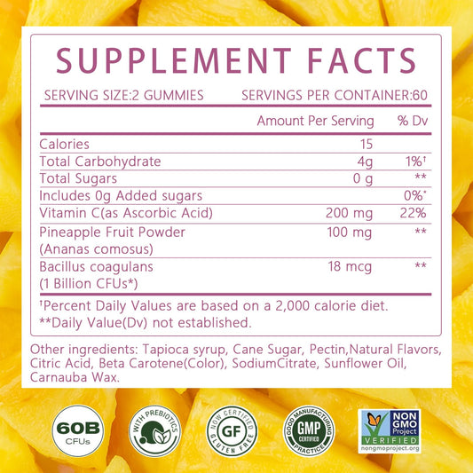 Montue Premium Diamond Feminine Balance Gummies - label back with ingredients