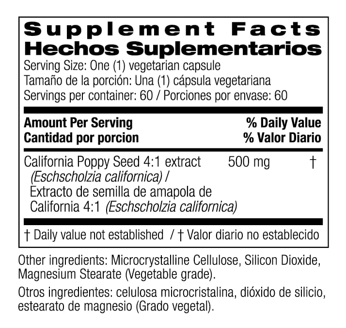 Mood balance and relaxation with California Poppy supplement