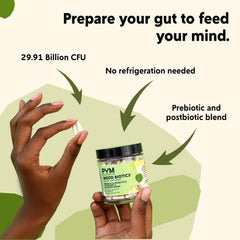 Illustration of six probiotic strains including Lactobacillus plantarum and Lactobacillus helveticus