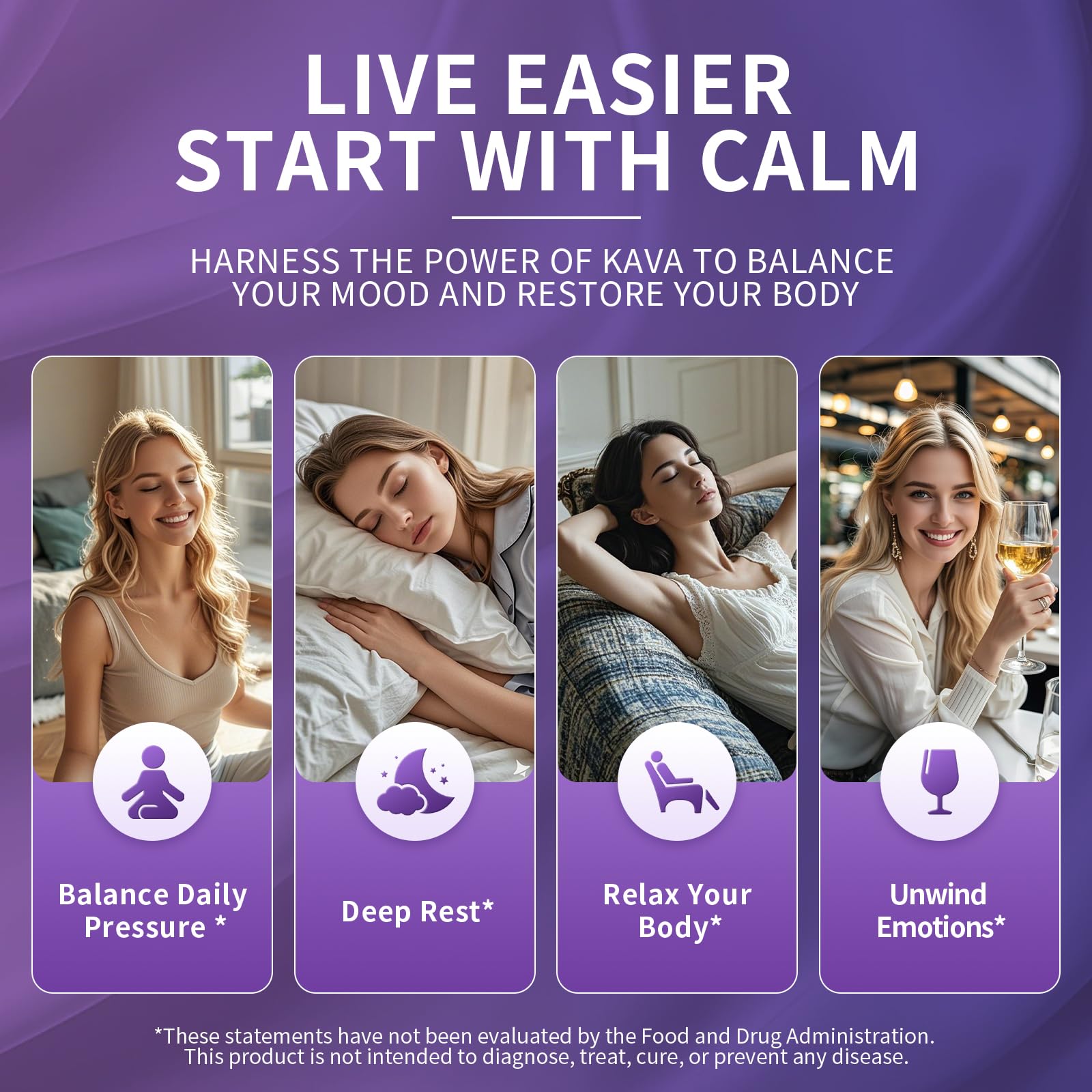 Kava capsules promoting mood, cognition and immune health