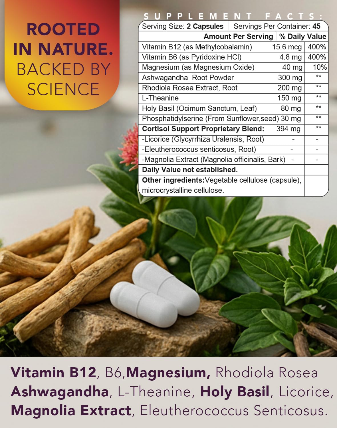 Mood and hormonal balance with adrenal support