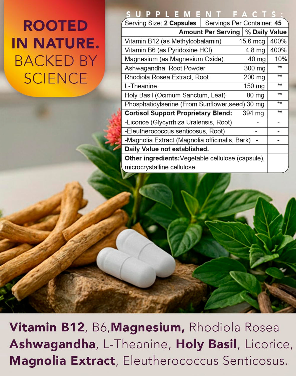 Mood and hormonal balance with adrenal support