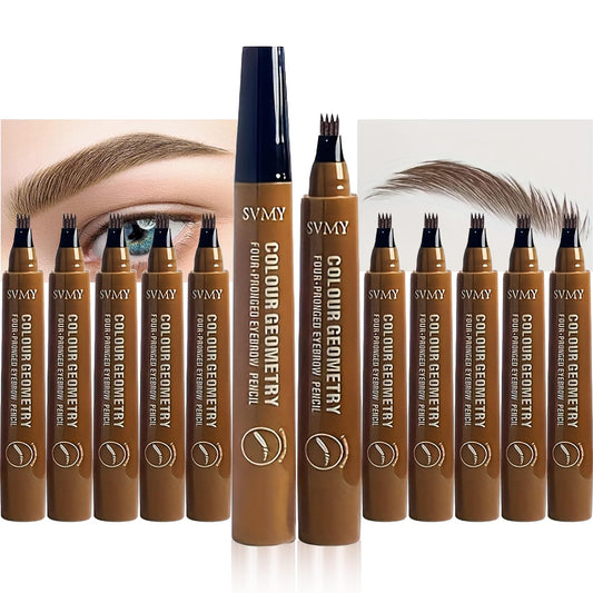 MooGlamor brow pencil 4-pronged set close-up showing precise tip for natural strokes