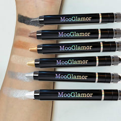MooGlamor blendable shadows in a stick for precise, seamless application.