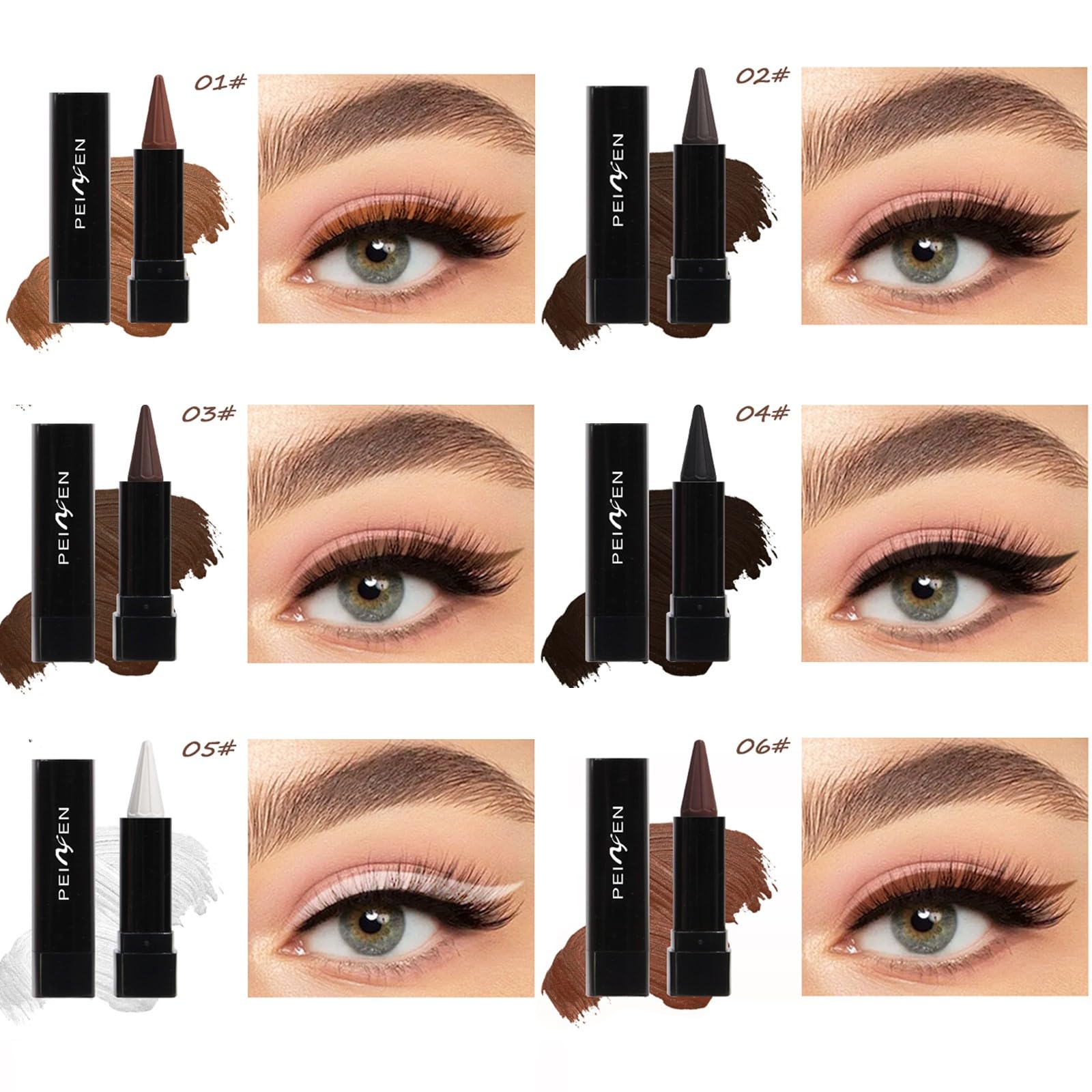 MooGlamor matte brown eyeliner stick ideal for everyday, fade-resistant color.