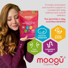 Vegan, non-GMO, gluten-free and dairy-free labels on the product.