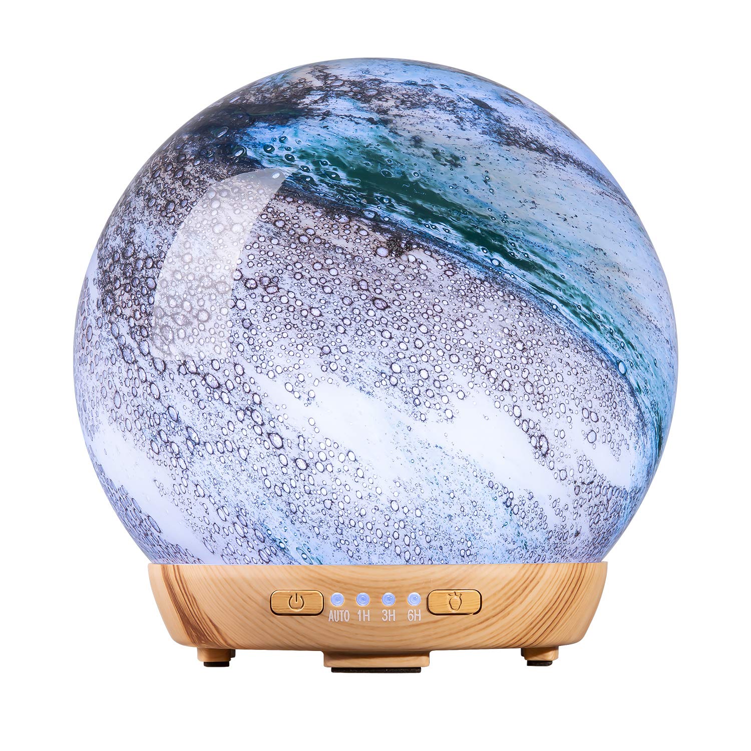 Moon Essential Oil Diffuser with Glass Cover - front view