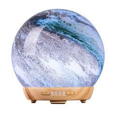 Moon Essential Oil Diffuser with Glass Cover - front view