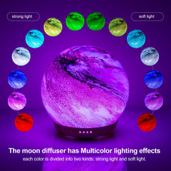 Diffuser showing 7 LED color options for ambient lighting