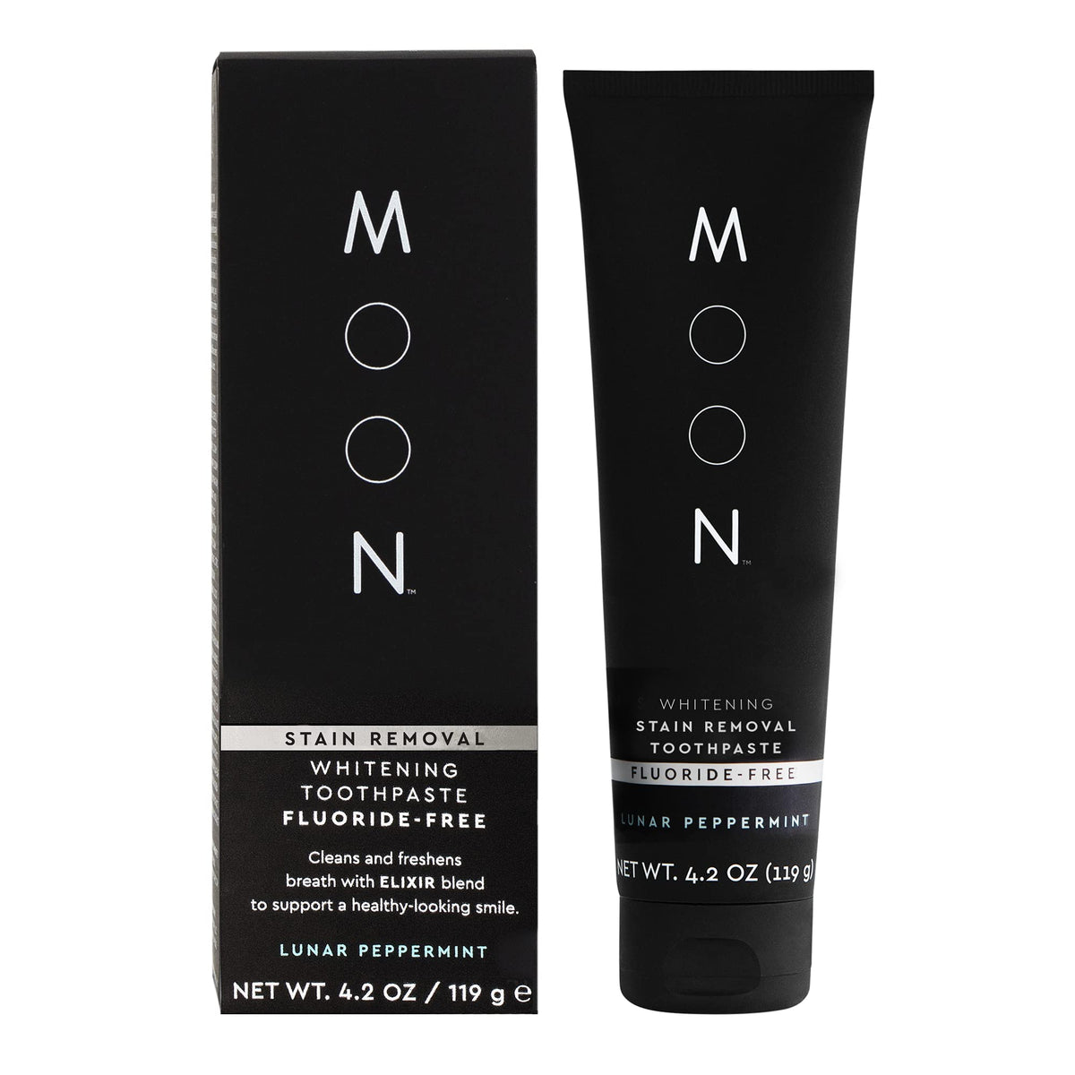 MOON Fluoride-Free Toothpaste tube – Peppermint flavor