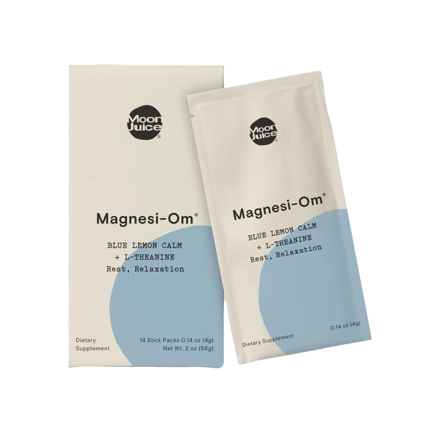 Moon Juice Magnesi-Om Blue Lemon stick dissolves quickly for a calm evening