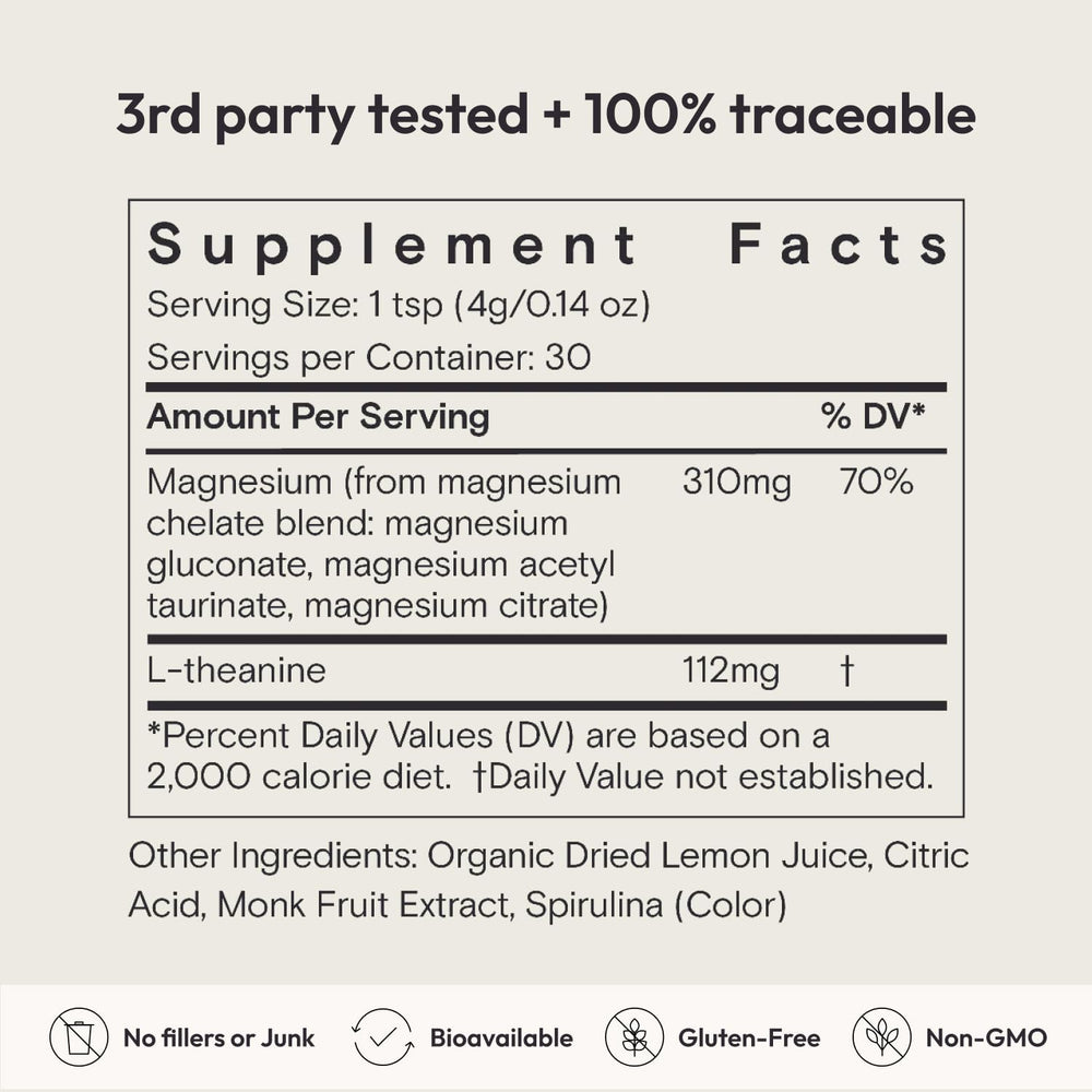 Moon Juice Magnesi-Om ingredient icons indicating vegan and non-GMO.