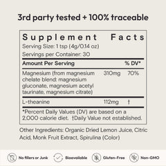Moon Juice Magnesi-Om ingredient icons indicating vegan and non-GMO.