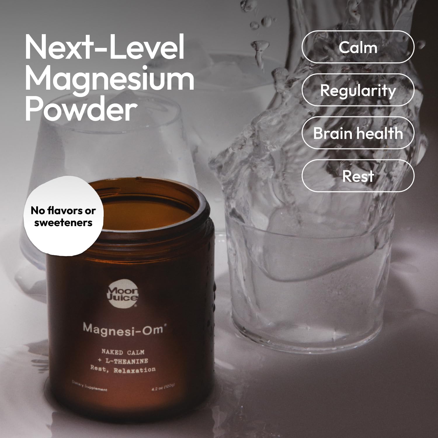 Moon Juice Magnesi-Om scoop in jar for easy evening dosing