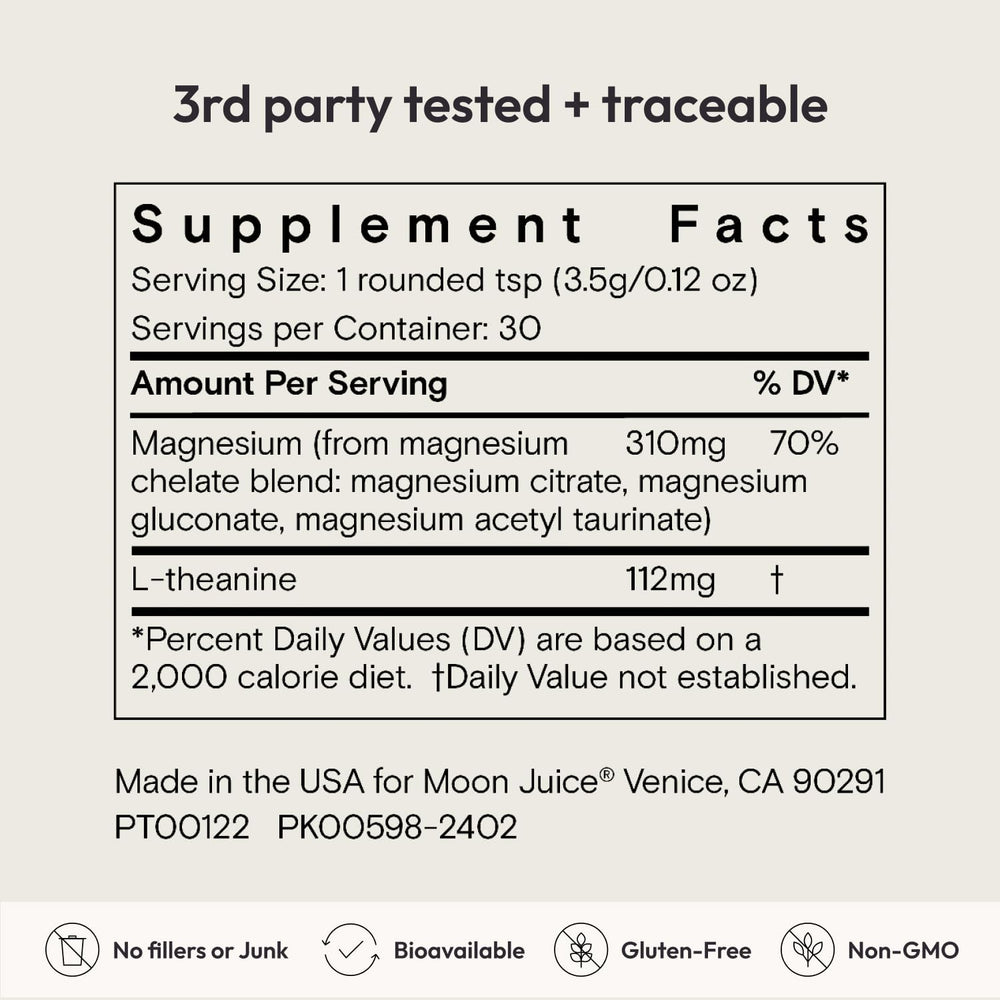 Moon Juice Magnesi-Om vegan non GMO stamp on packaging