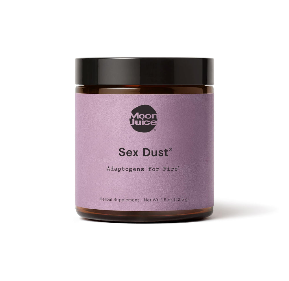 Moon Juice Sex Dust bottle front for daily balance and mood support.