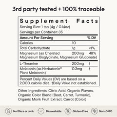 Cherry-flavor Sleepy Magnesi-Om powder dissolving in water