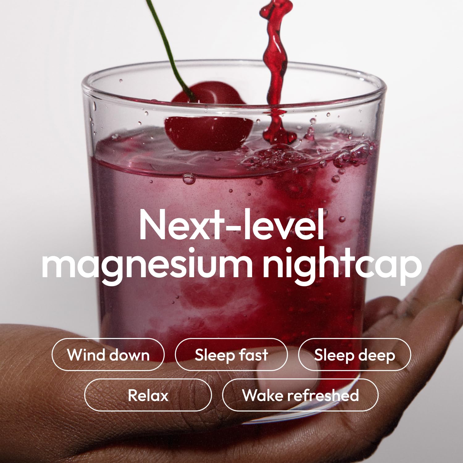 Moon Juice Sleepy Magnesi-Om pour showing quick mix before bed