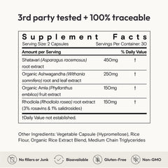Label close-up reading 60 capsules per bottle