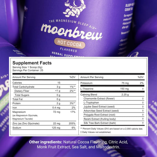 Wooden scoop scooping MoonBrew powder