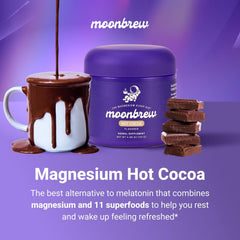 MoonBrew being mixed into a mug with hot steam