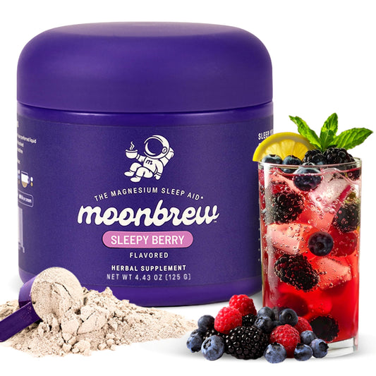 MoonBrew Nighttime Sleepy Berry Smoothie jar label