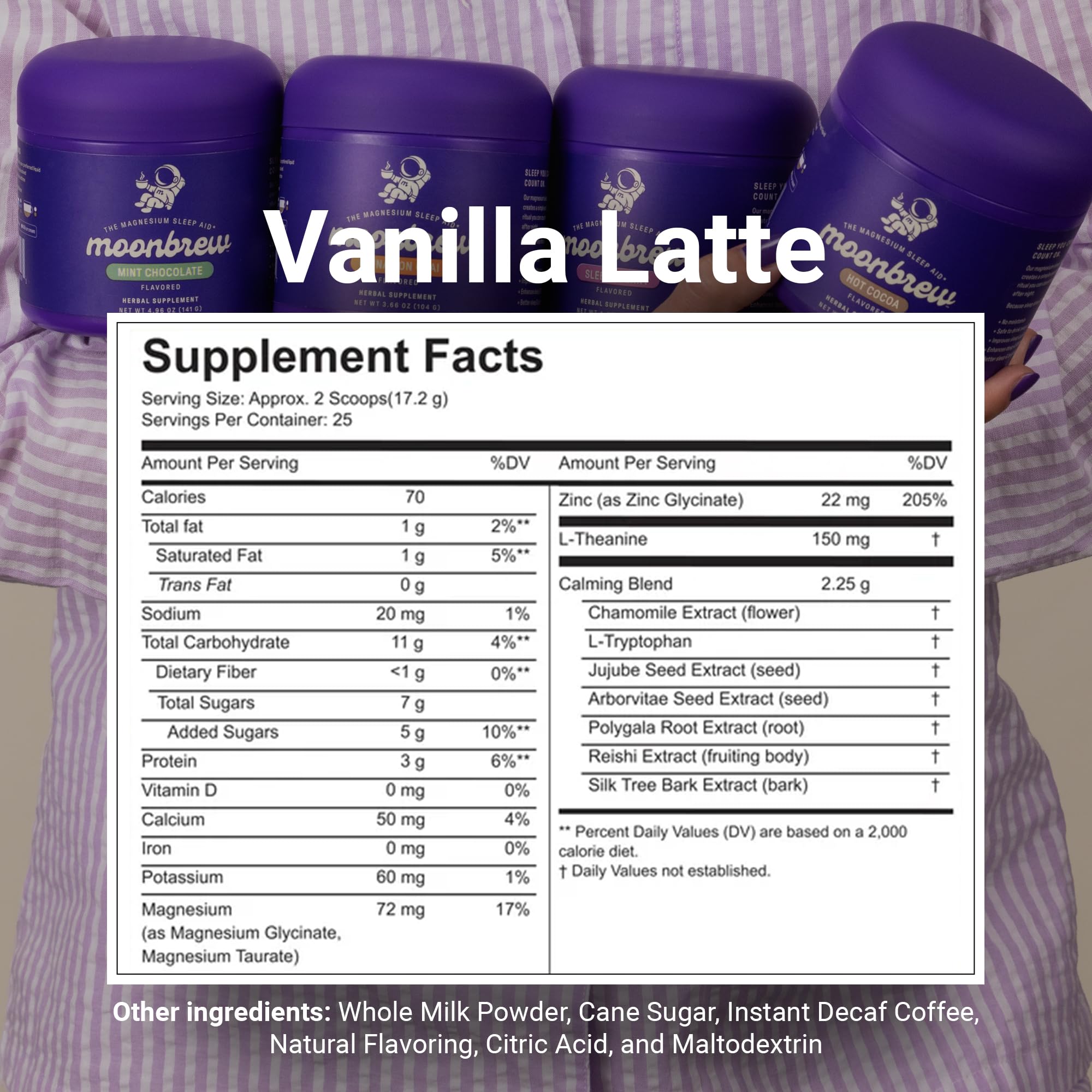 MoonBrew Vanilla Latte Sleep Drink packaging